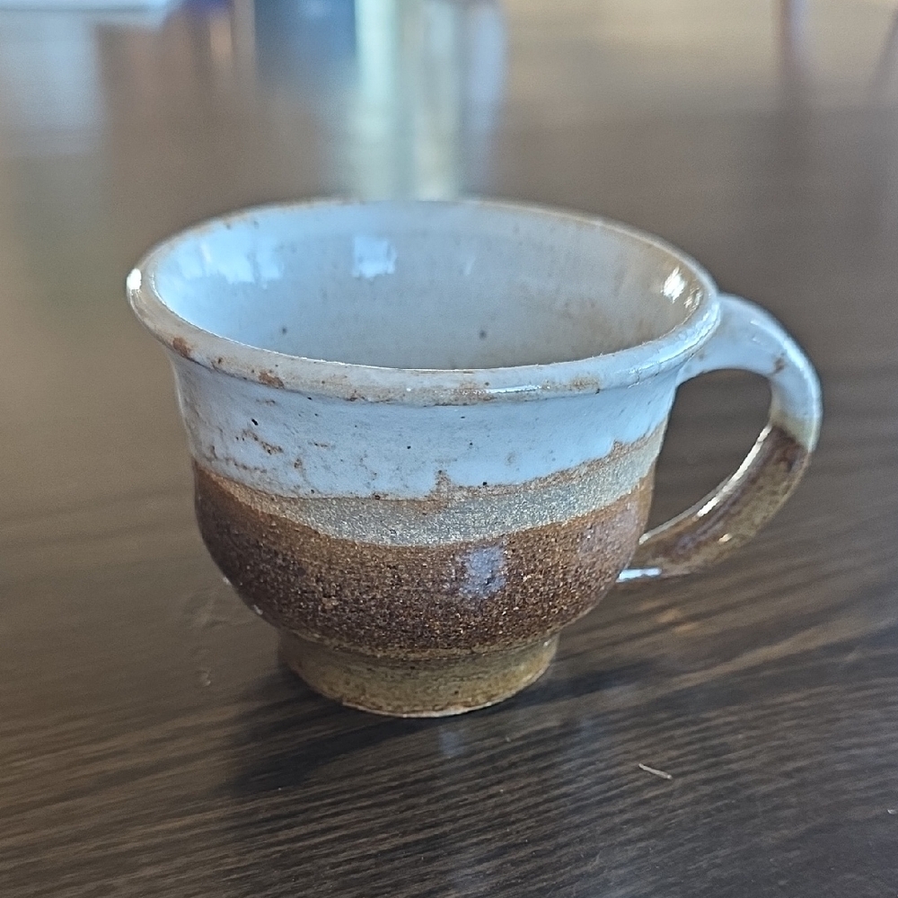 Rustic Brown and Cream Ceramic Mug